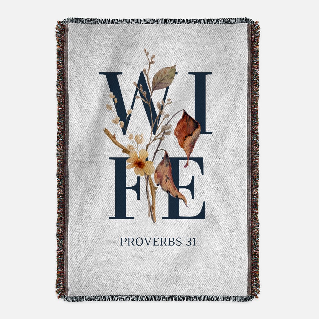 Proverbs 31 Woven Blanket