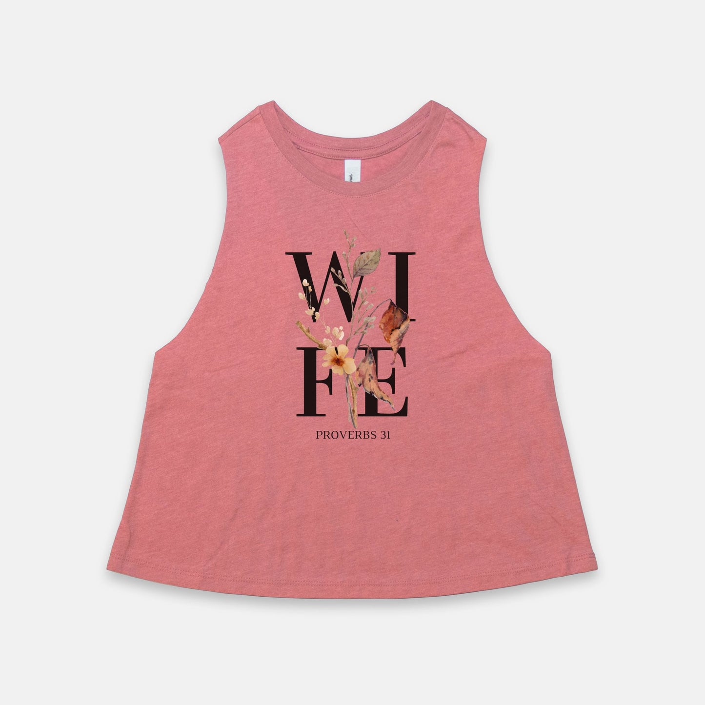 Proverbs 31 wife cropped tank top