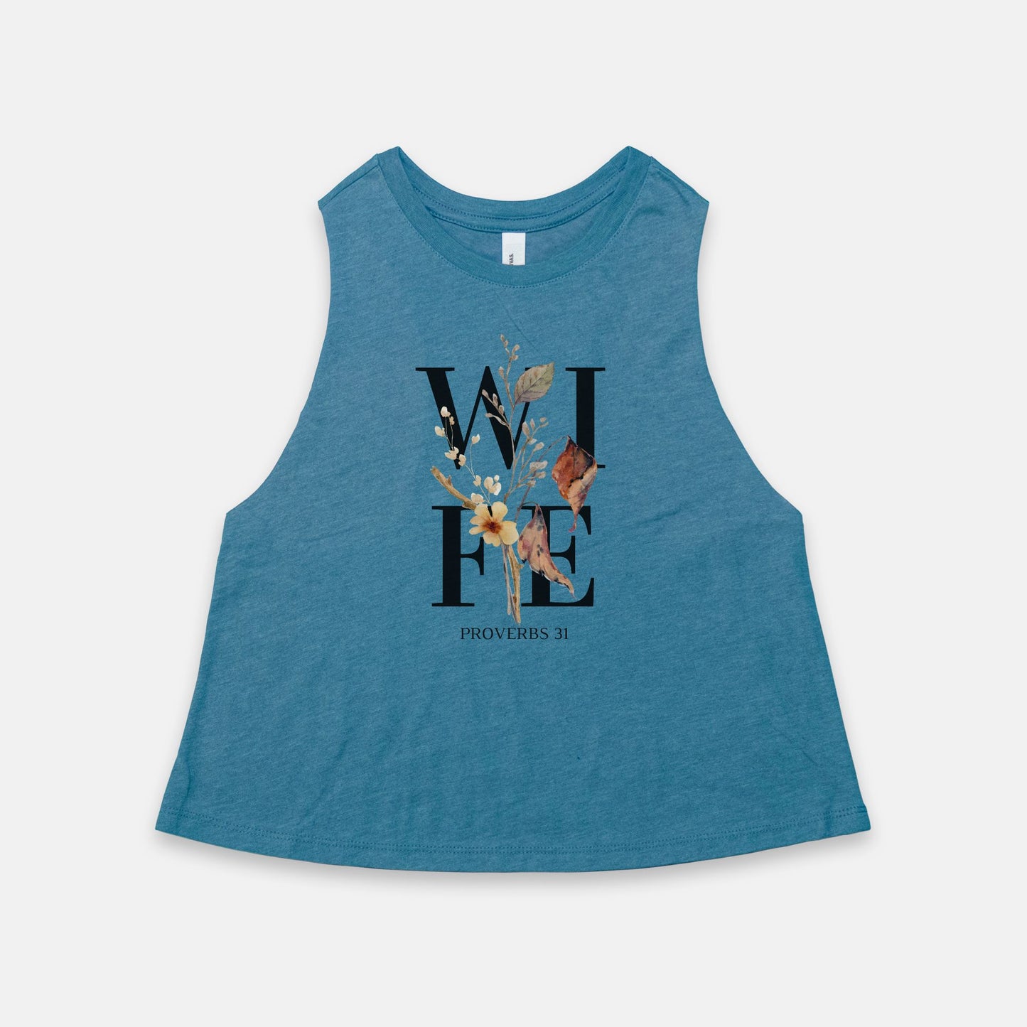 Proverbs 31 wife cropped tank top