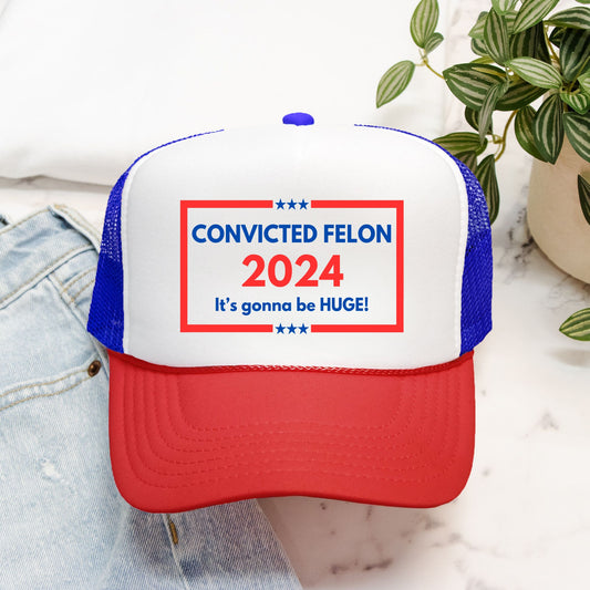 Embroidered Trump 2024 Trucker Hat