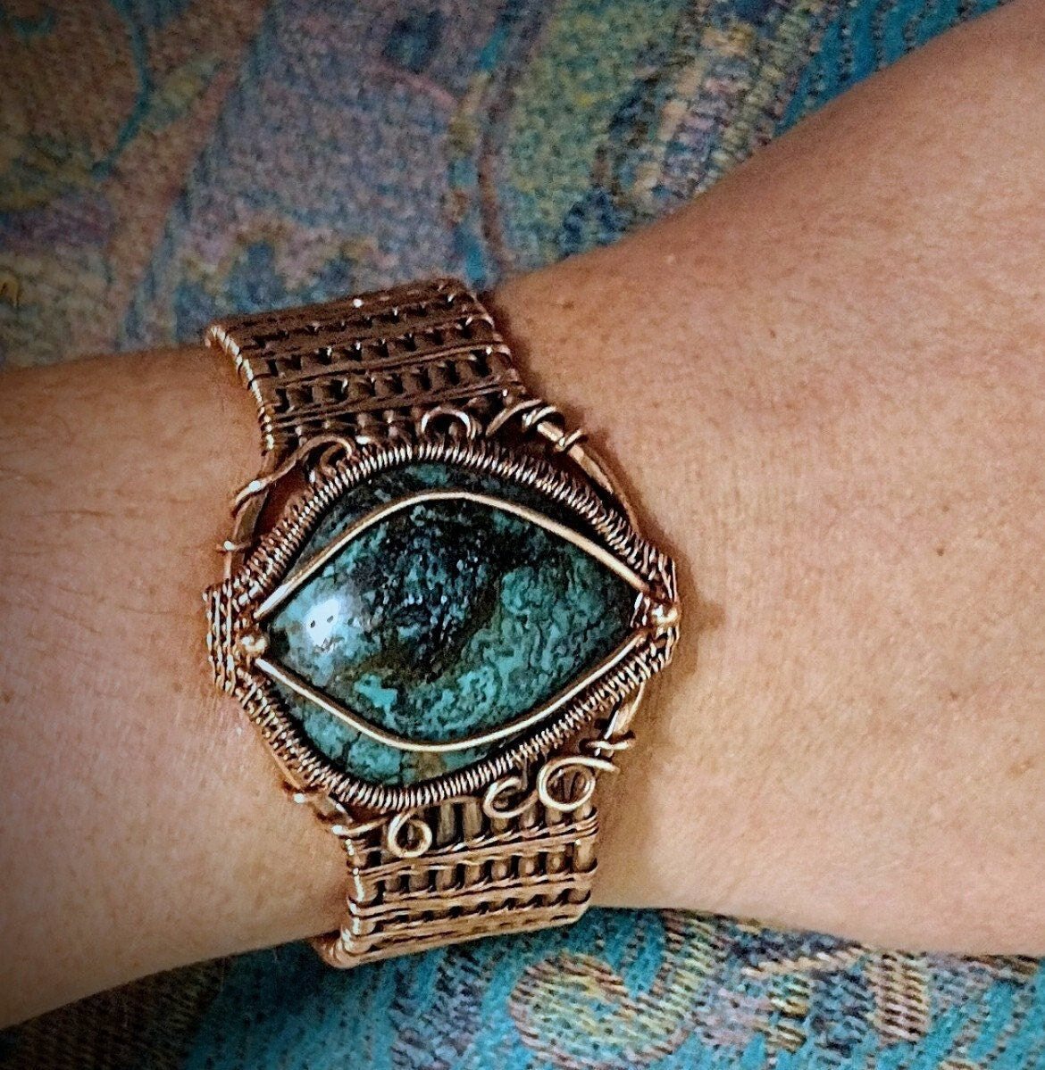 Copper & Turquoise cuff