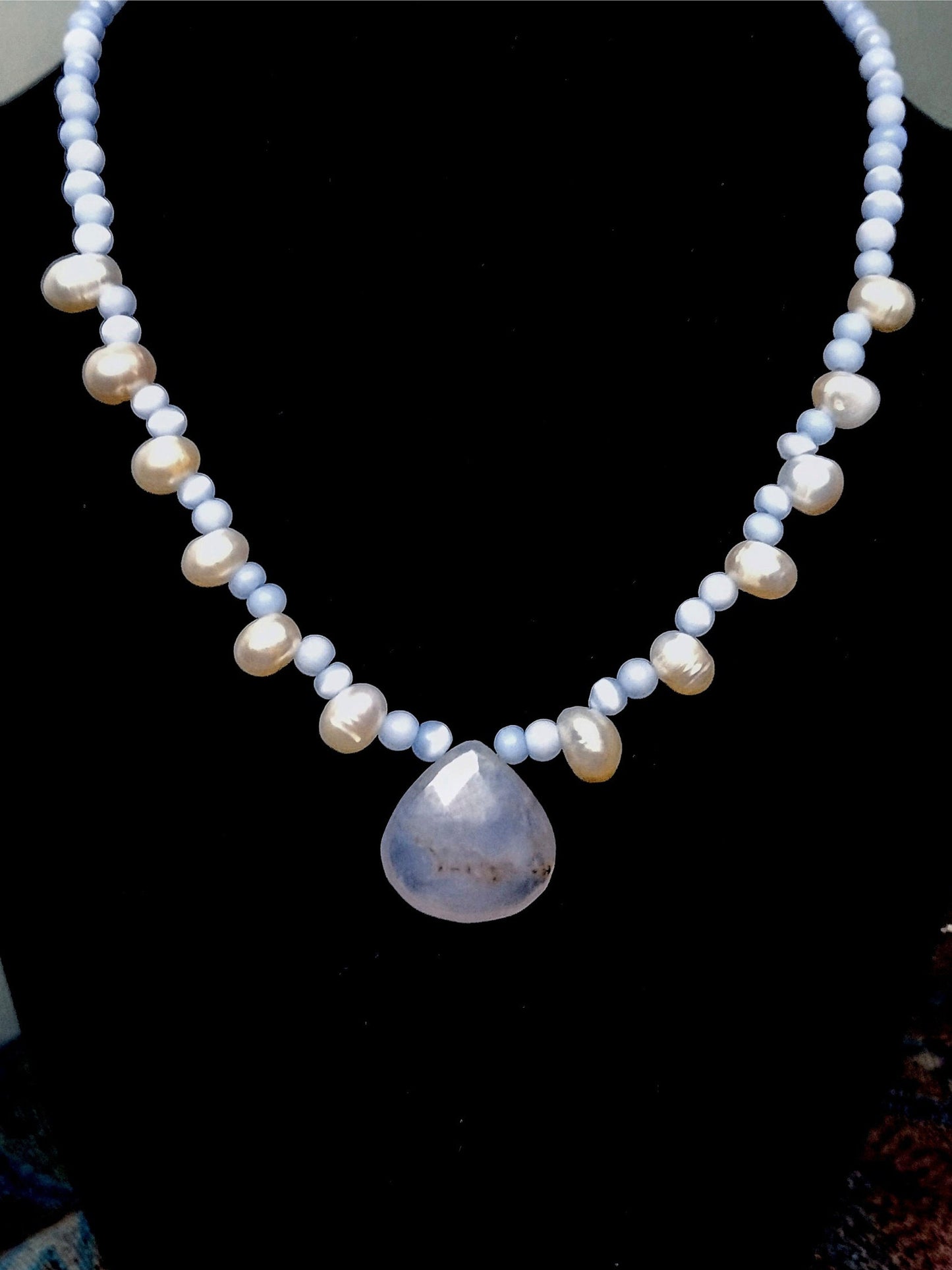 Pearl & Angelite set