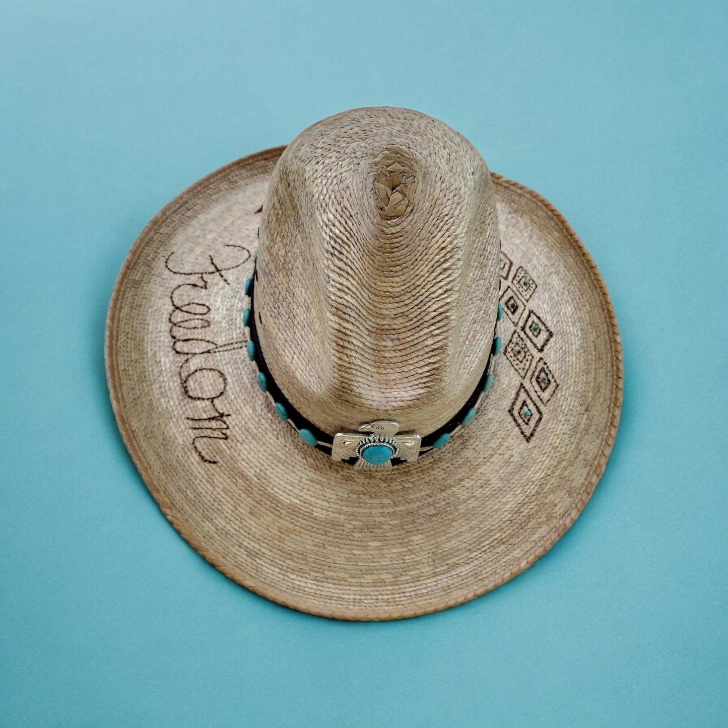 Repurposed and Redesigned straw cowboy hat