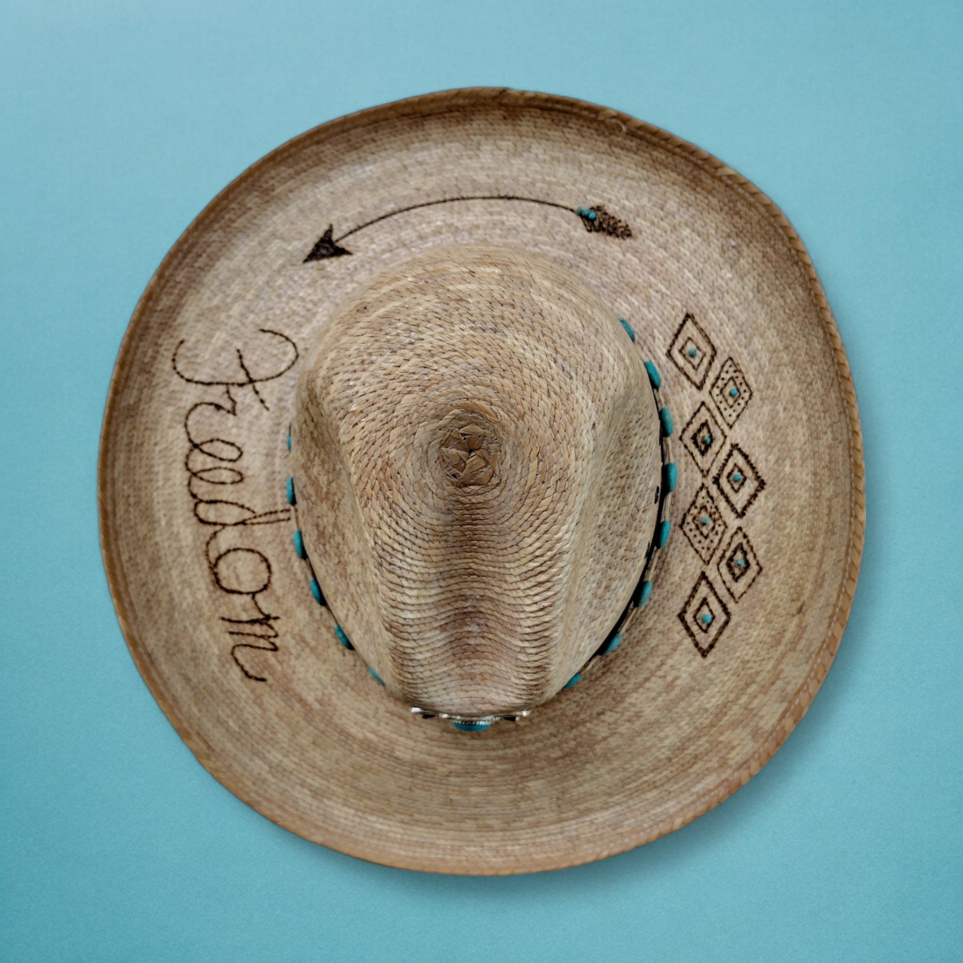 Repurposed and Redesigned straw cowboy hat