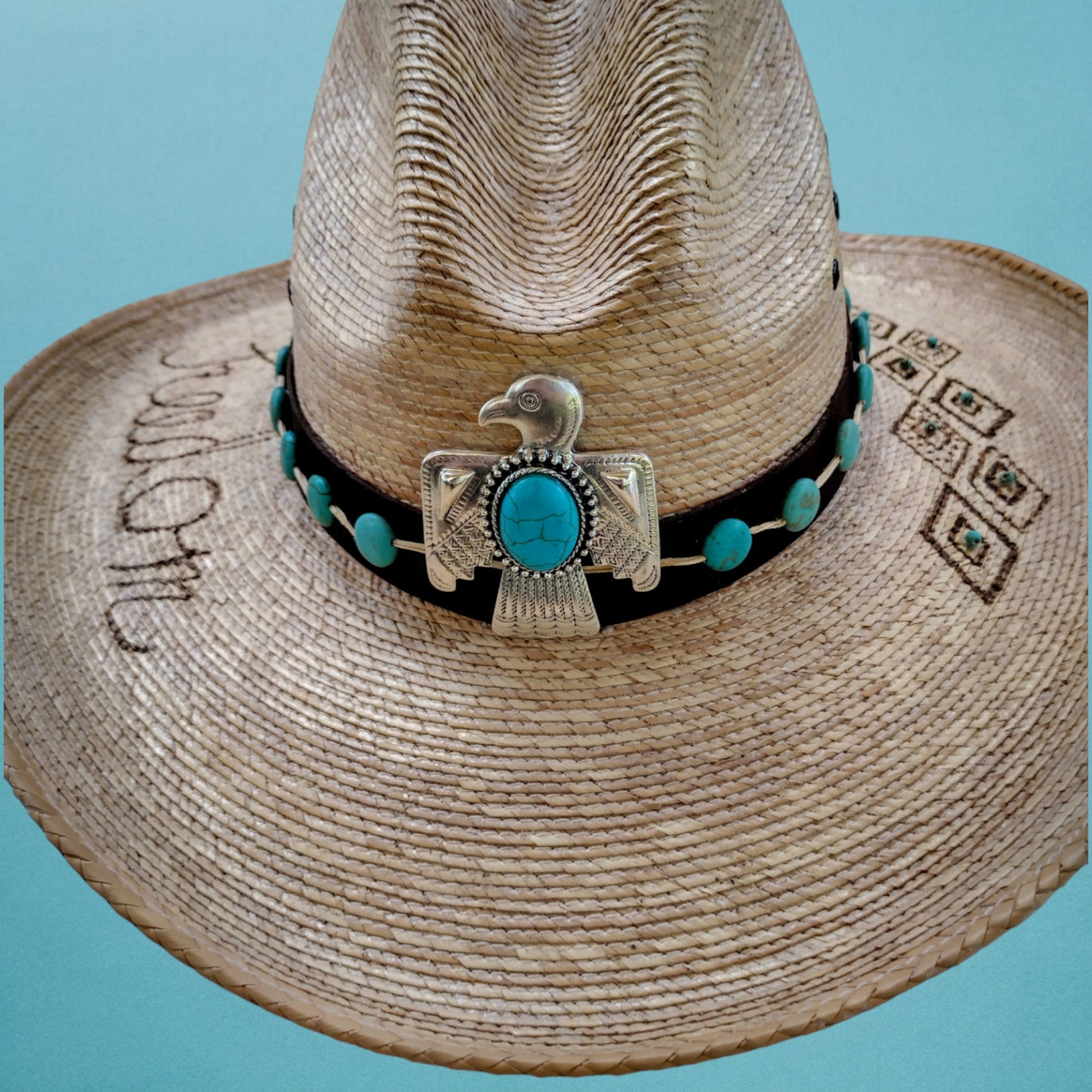 Repurposed and Redesigned straw cowboy hat